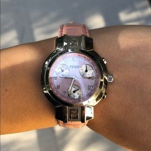Fendi watch with leather straps